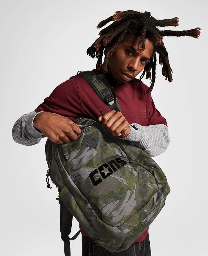 MOCHILA CONVERSE CAMO UTILITY/10026020  A01/PAINT CAMO/CAVE GREEN