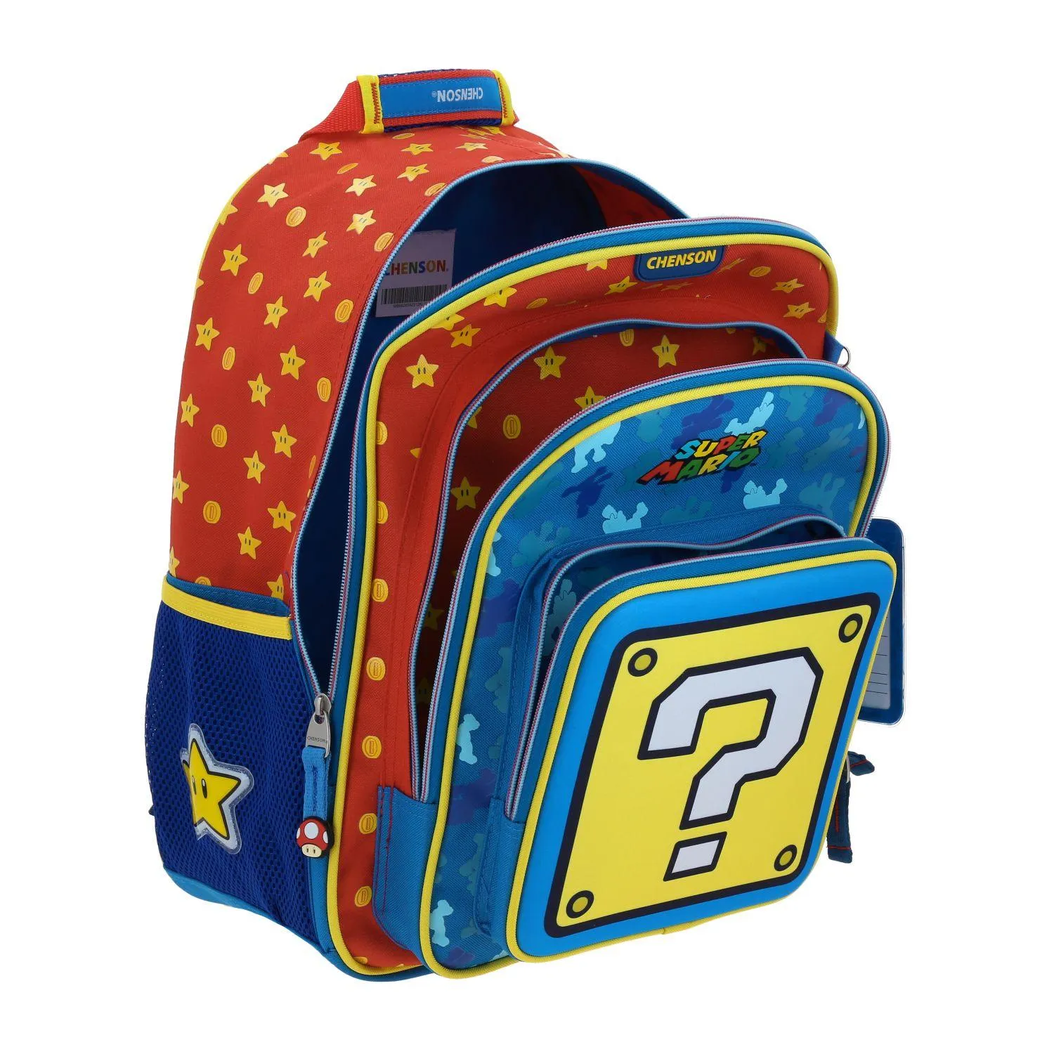 Mochila Grande Para Nio Chenson Mario Bros Azul Myst