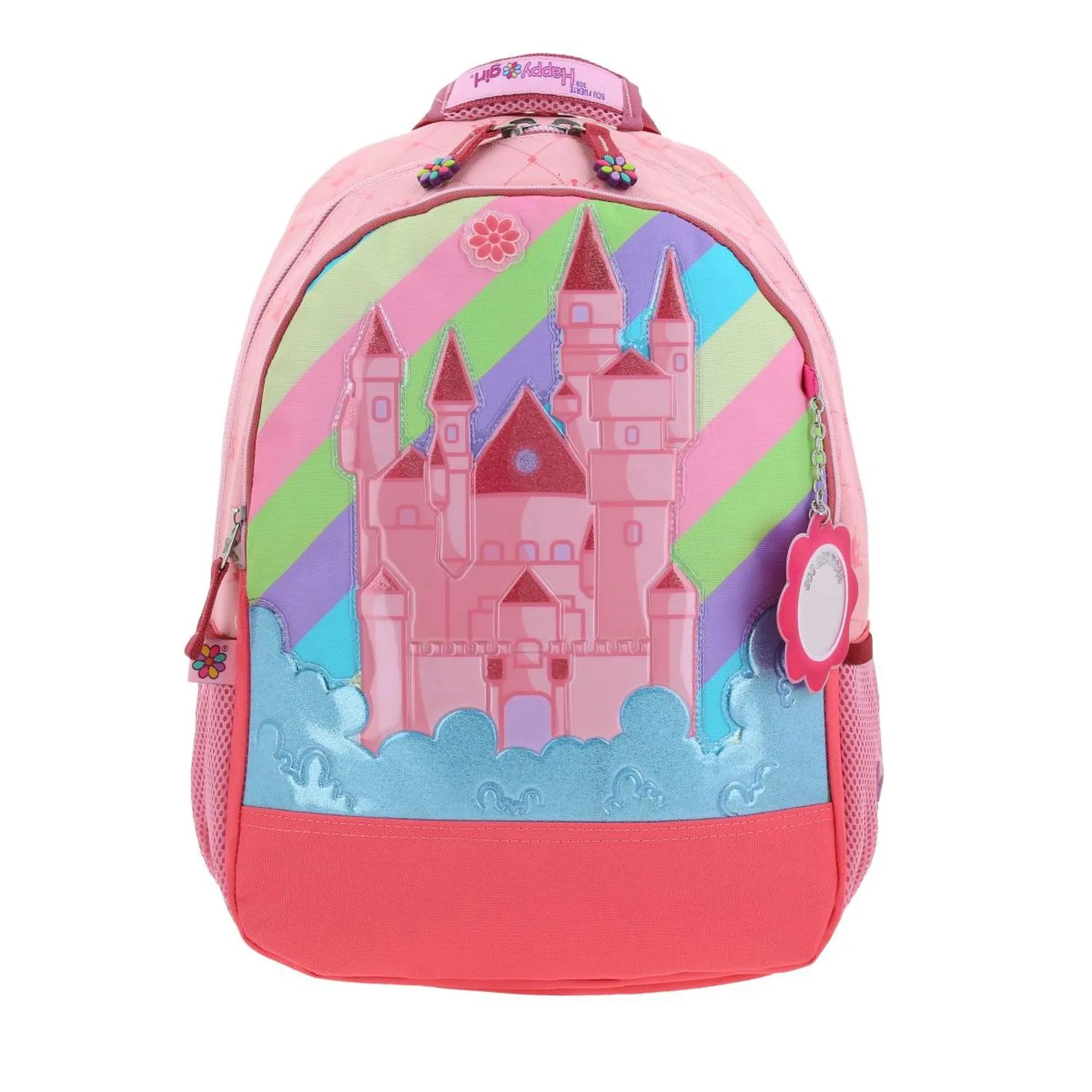 Mochila Rosa Grande Porta Tablet Para Nia Happy Girl By Chenson Cast