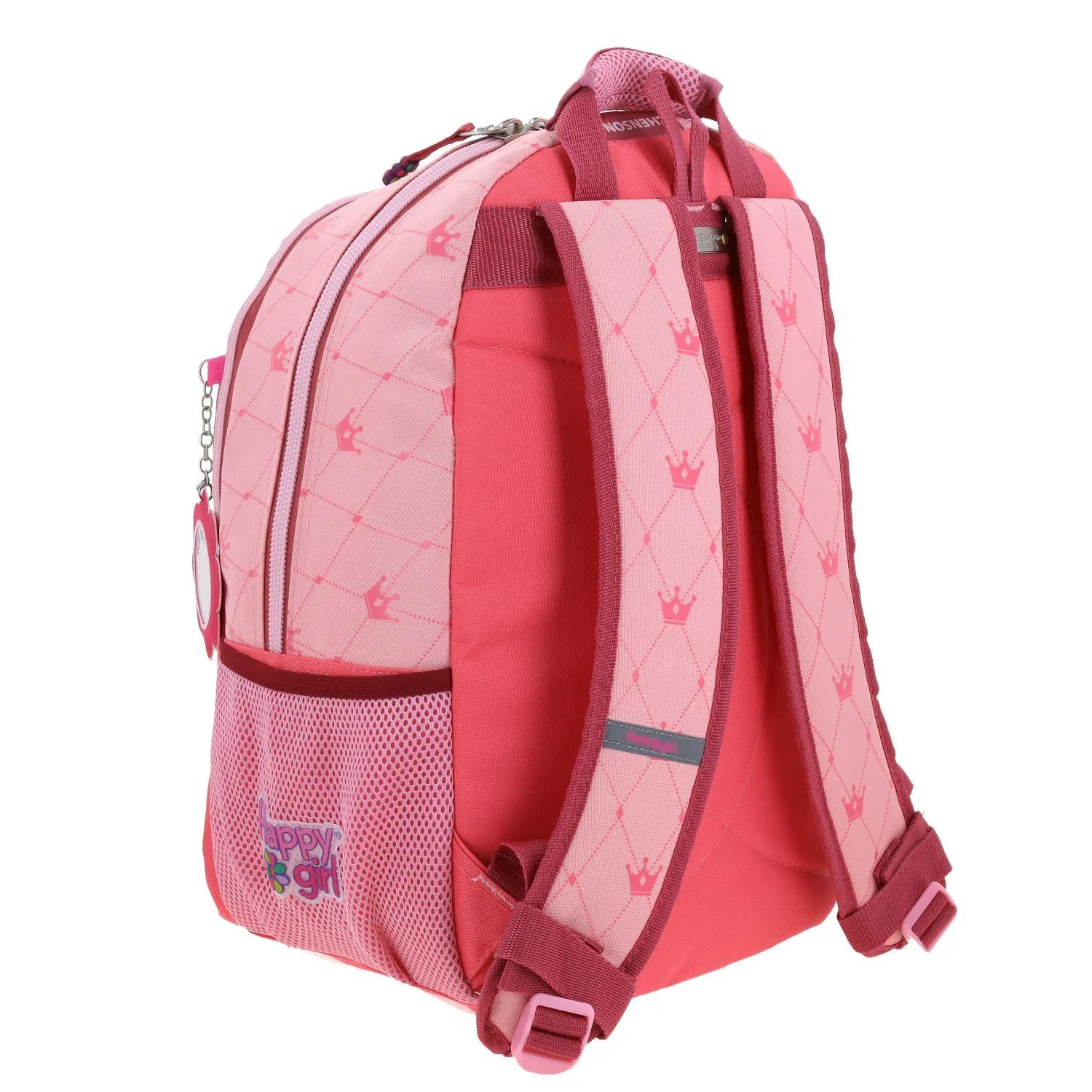 Mochila Rosa Grande Porta Tablet Para Nia Happy Girl By Chenson Cast