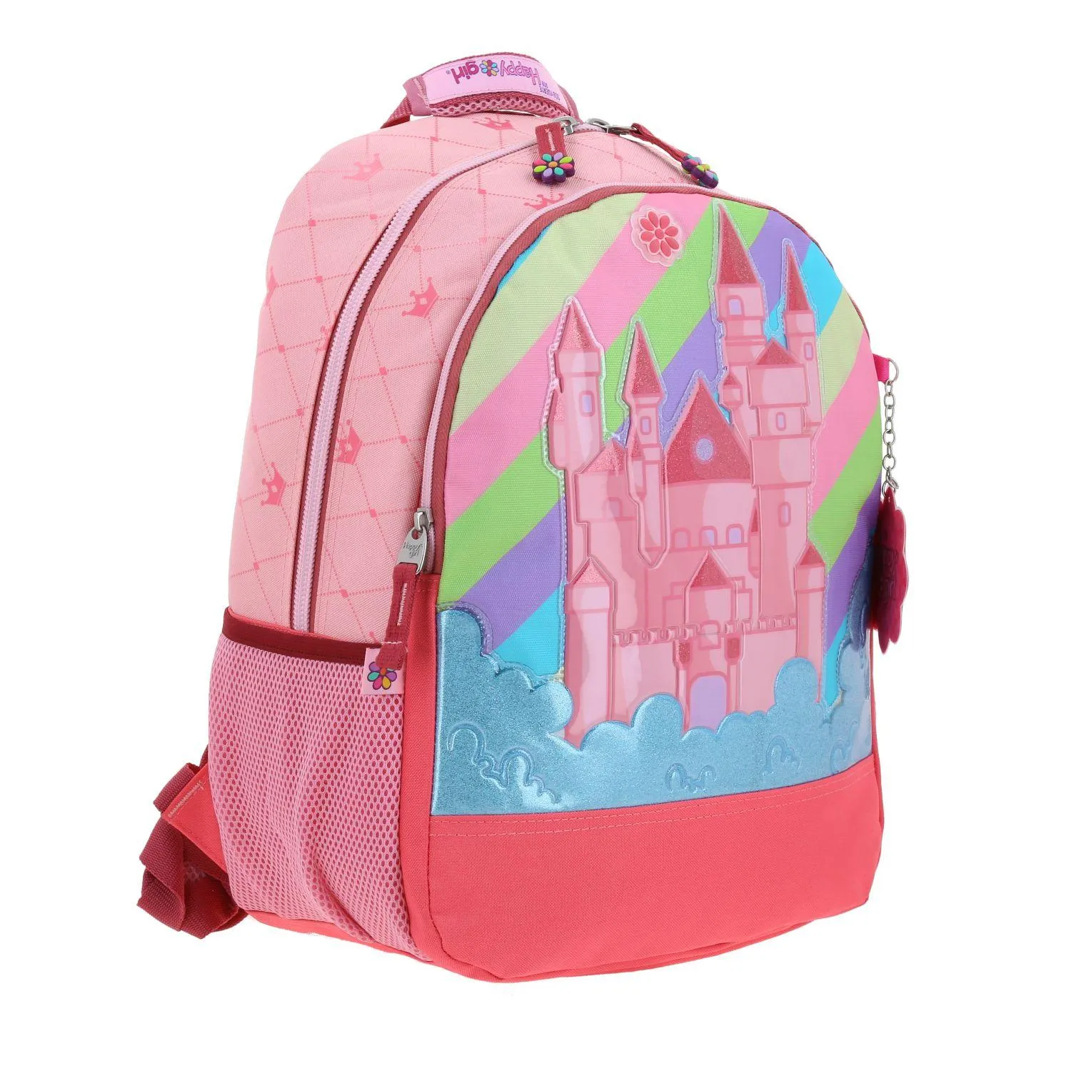 Mochila Rosa Grande Porta Tablet Para Nia Happy Girl By Chenson Cast