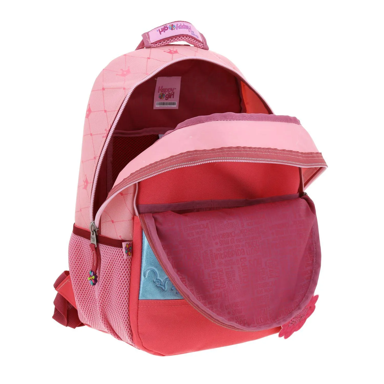 Mochila Rosa Grande Porta Tablet Para Nia Happy Girl By Chenson Cast