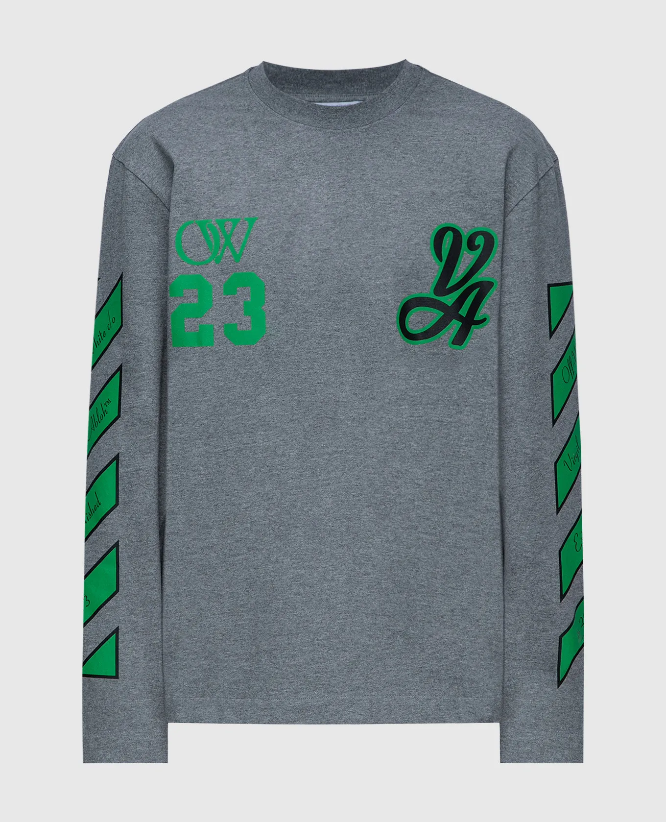 OFFWHITE GRAY LONGSLEEVE WITH PRINT