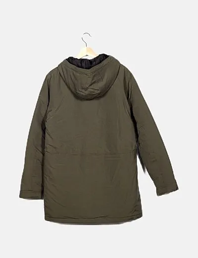 ONLY & SONS Abrigo verde con gorro