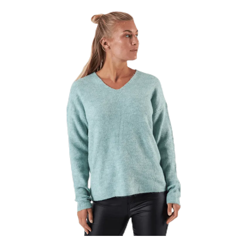 ONLY CAMILLA VNECK L/S PULLOVER KNT BEIGE