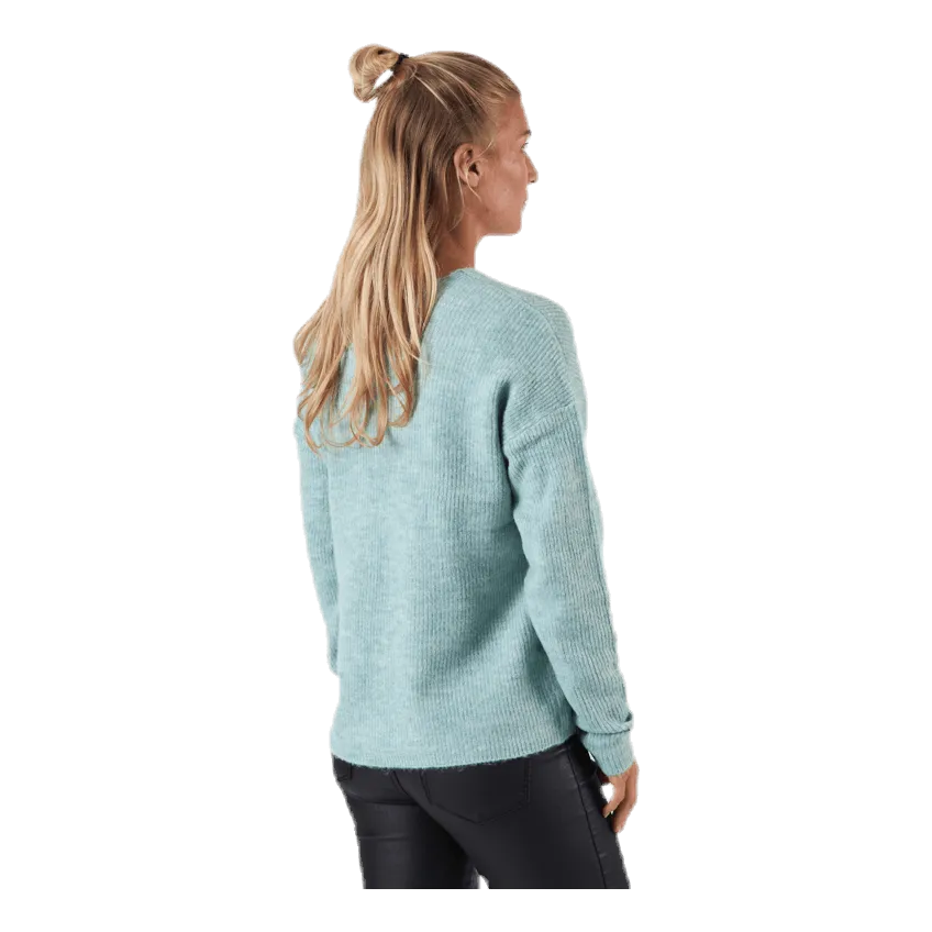 ONLY CAMILLA VNECK L/S PULLOVER KNT BEIGE