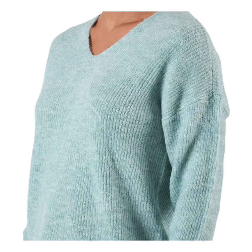 ONLY CAMILLA VNECK L/S PULLOVER KNT BEIGE