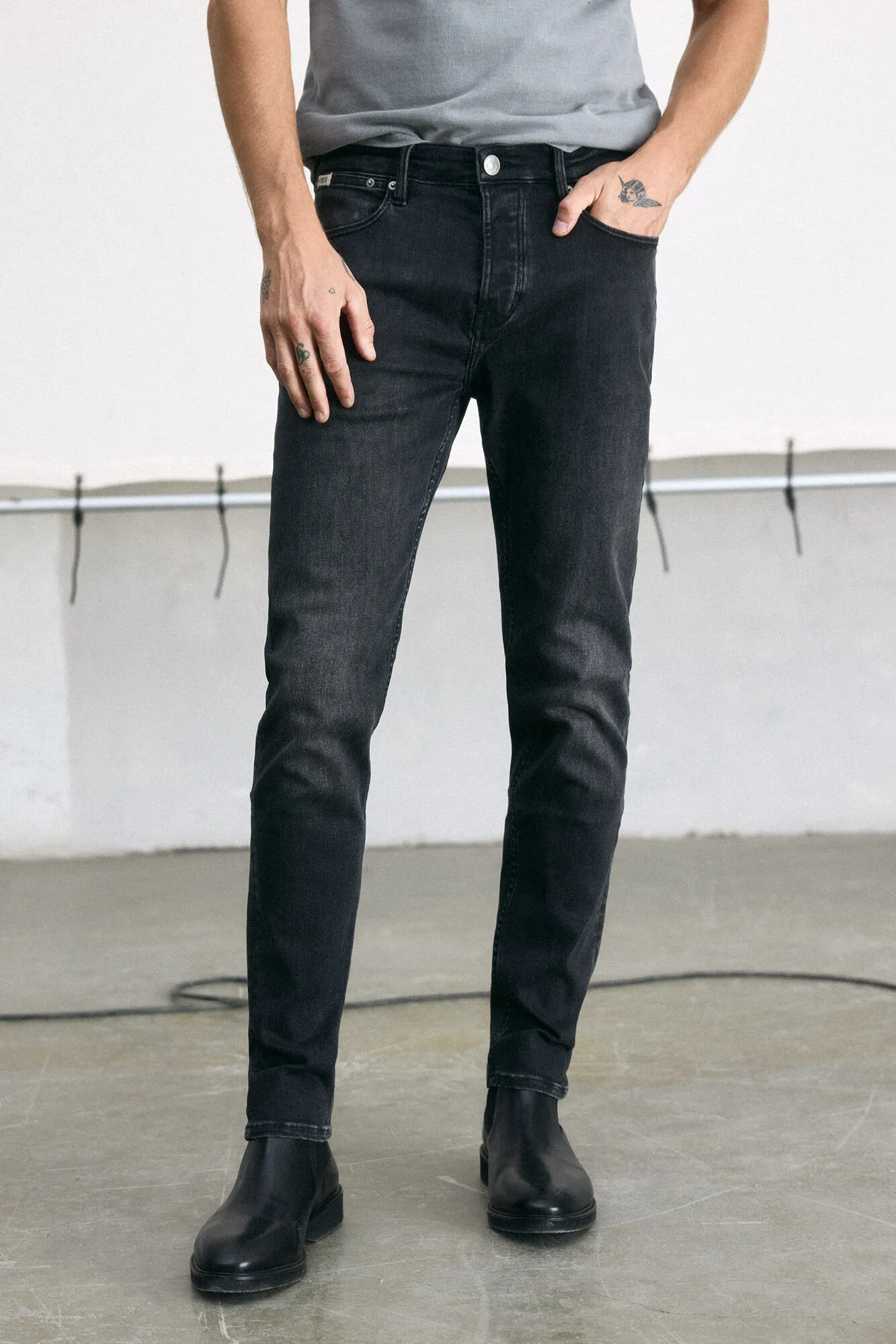 OOTO Vaquero slim lavado medio gris