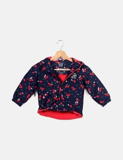 Palomino Abrigo impermeable azul marino estampado cerezas