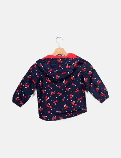 Palomino Abrigo impermeable azul marino estampado cerezas