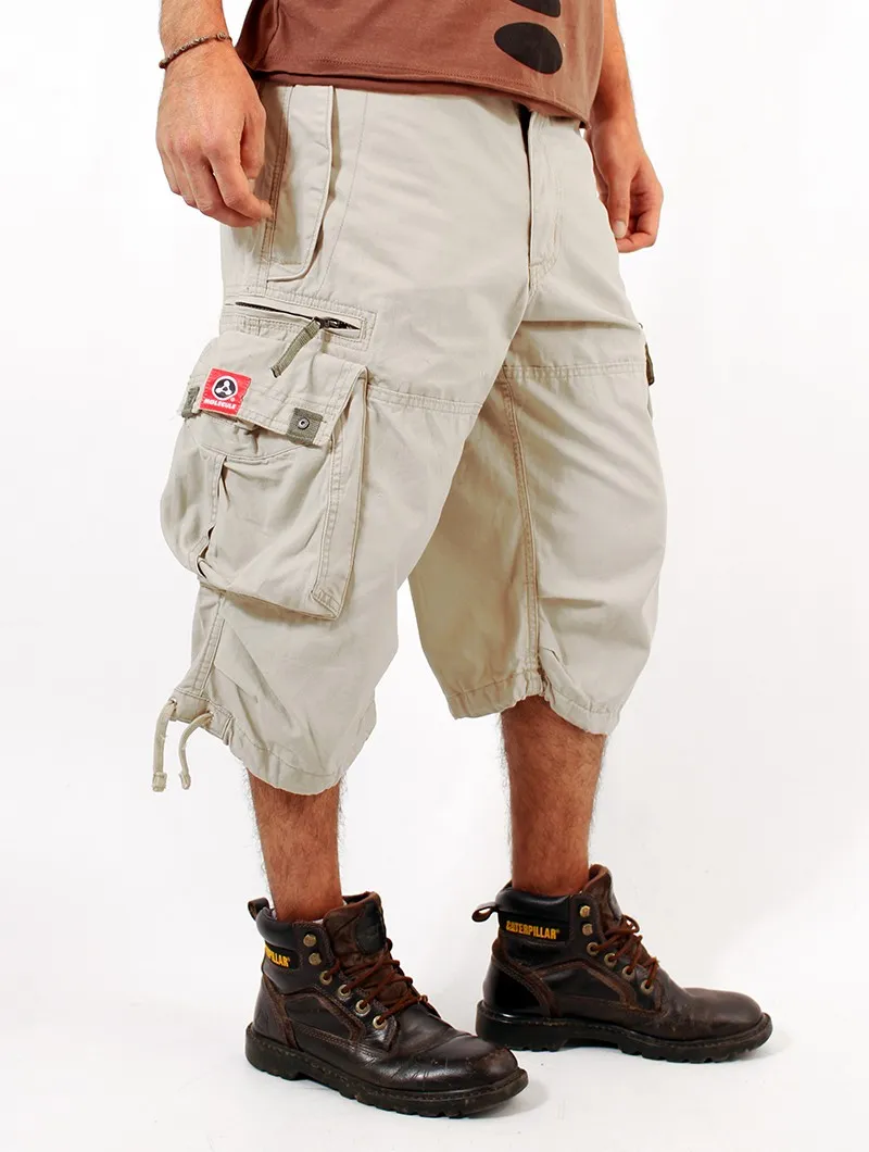Pantalones cargo 3/4 Molecule 45056, Beige