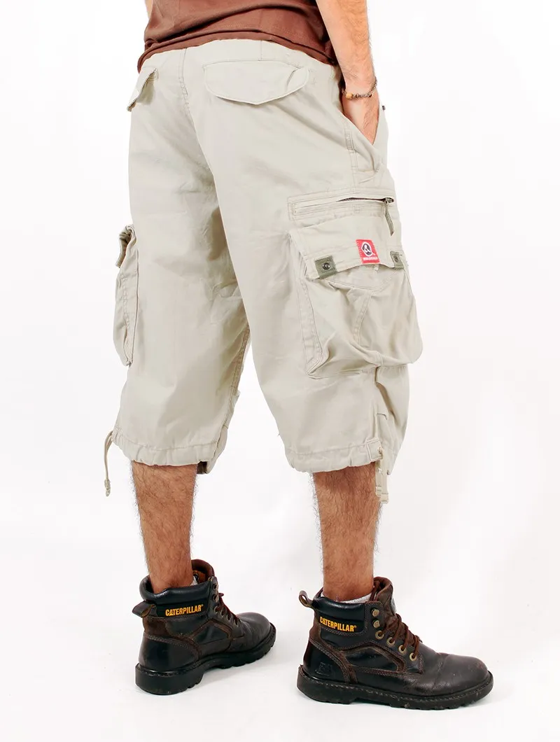 Pantalones cargo 3/4 Molecule 45056, Beige