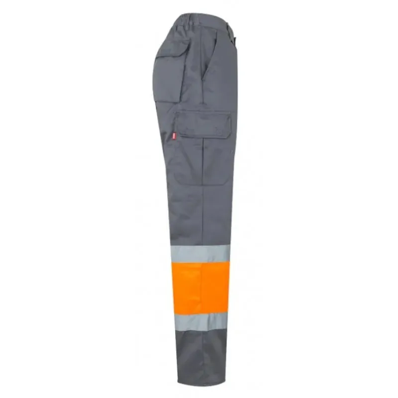 Pantalón alta visibilidad Naranja Flúor Gris ref. 157, VELILLA