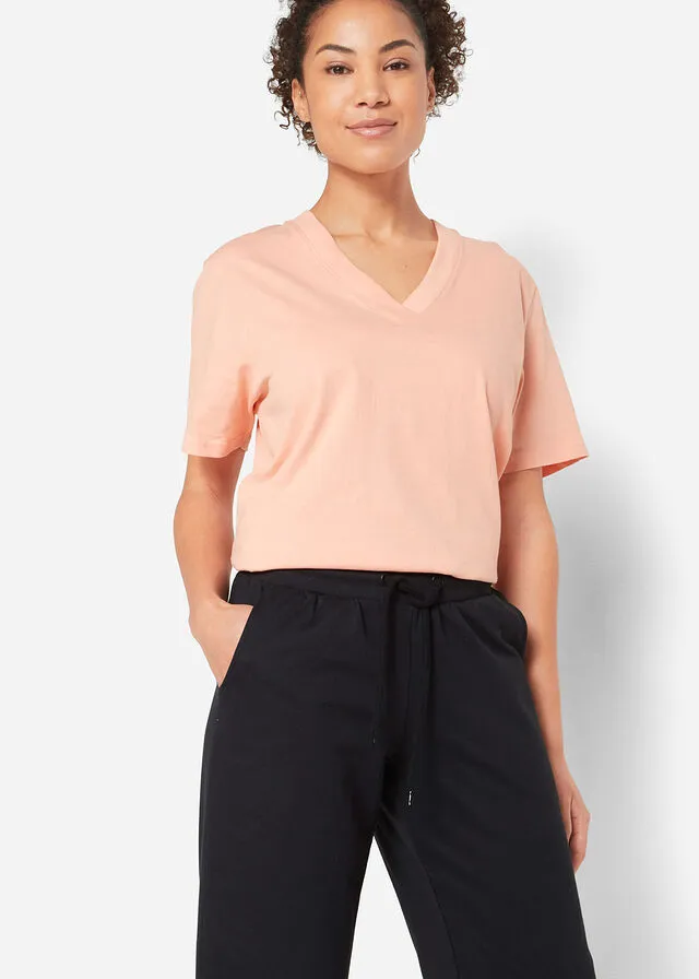 Pantalón de chándal de algodón orgánico hasta la pantorrilla Negro
