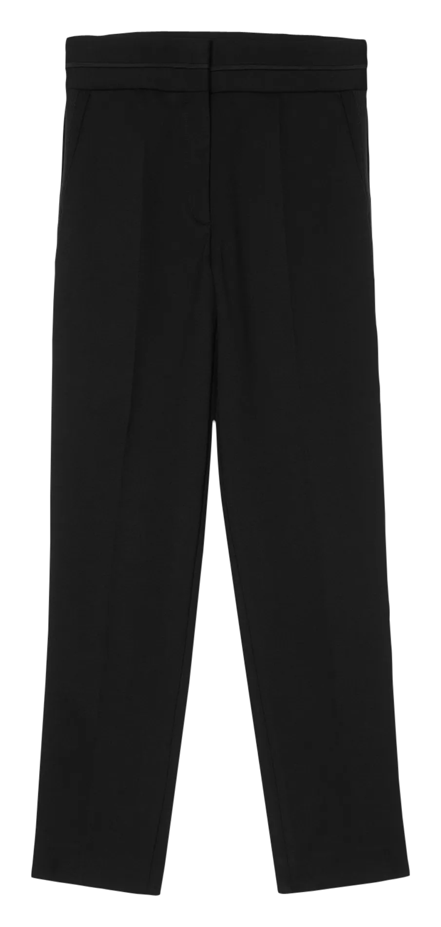 Pantalón pitillo de talle alto en negro