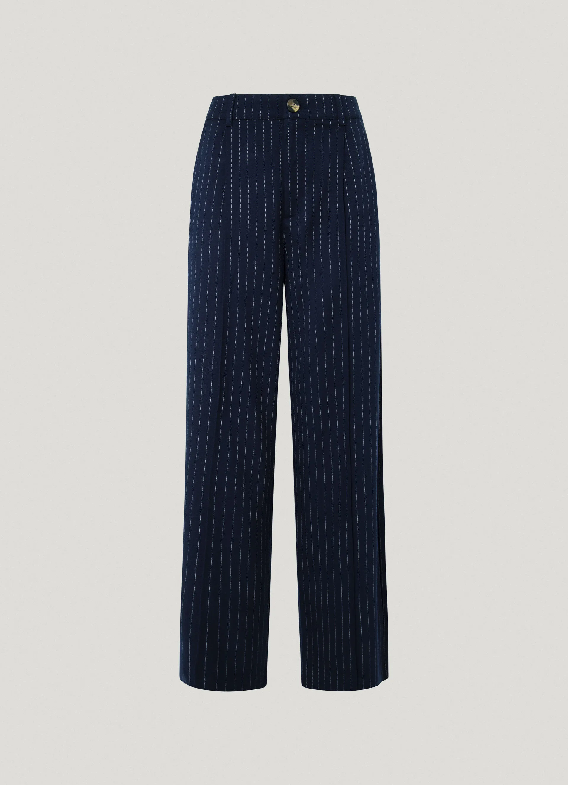 pantalón recto de rayas