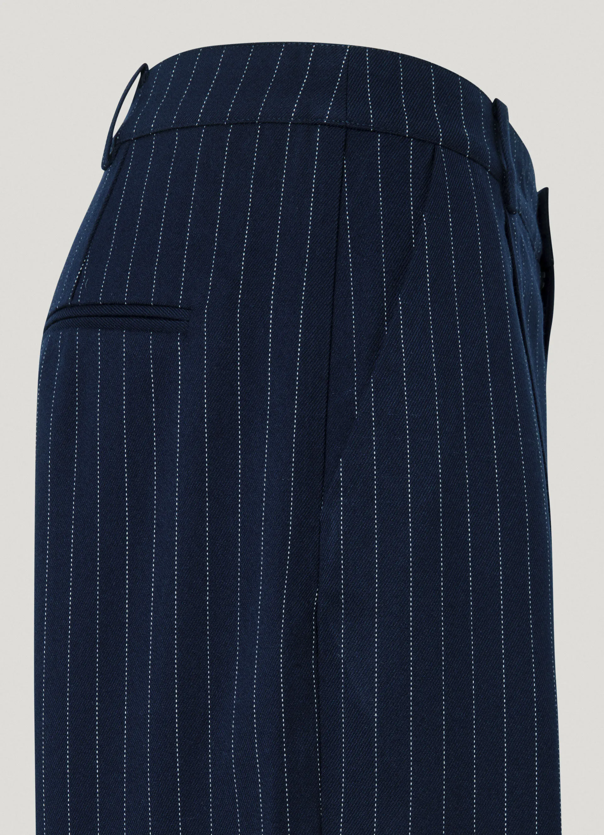 pantalón recto de rayas