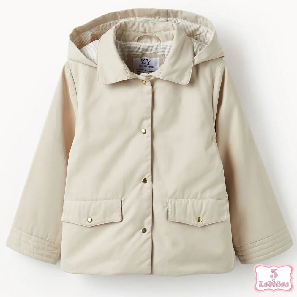 PARKA NIÑA BEIGE ZIPPY