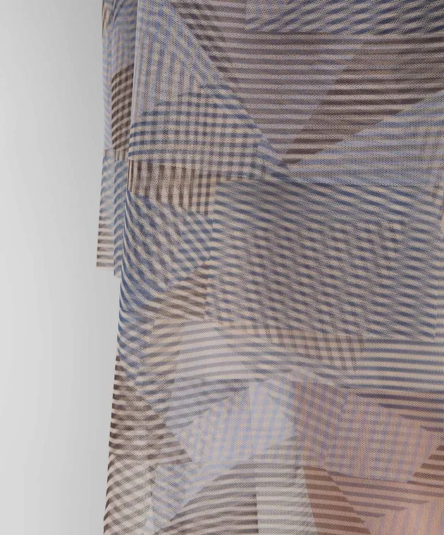 Peserico Geometric Print Tiered Skirt