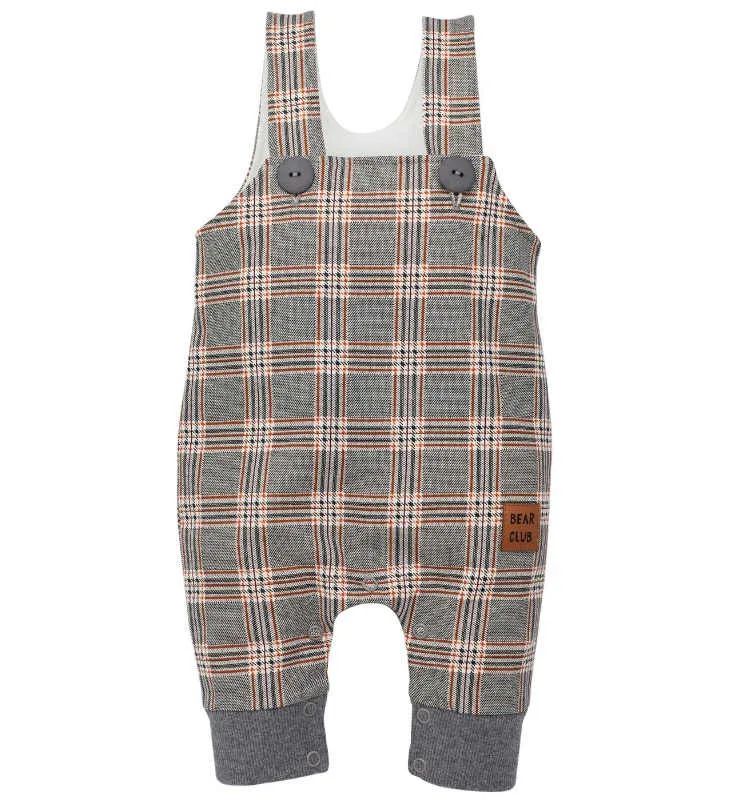 Peto para bebé de rayas y cuadros colección Bears Club