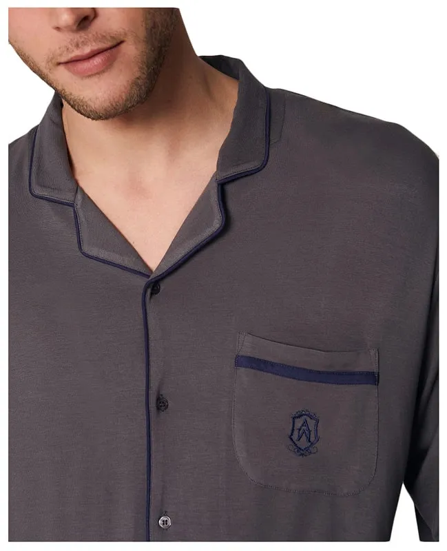 Pijama Admas camisero en punto con botones 
