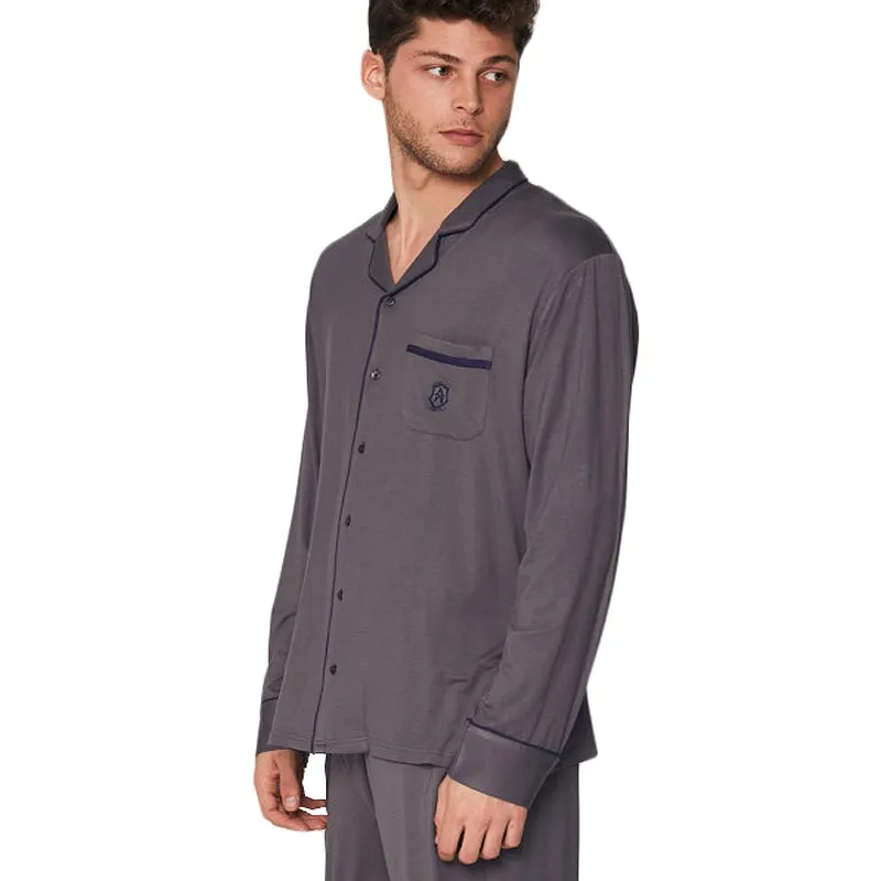 Pijama Admas camisero en punto con botones 