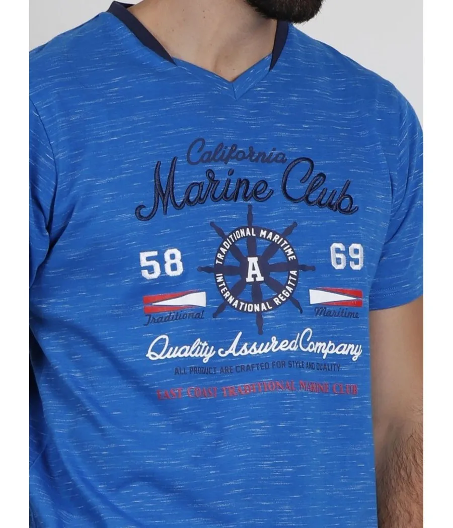 Pijama verano hombre Admas Marine club azul bolsillos algodón
