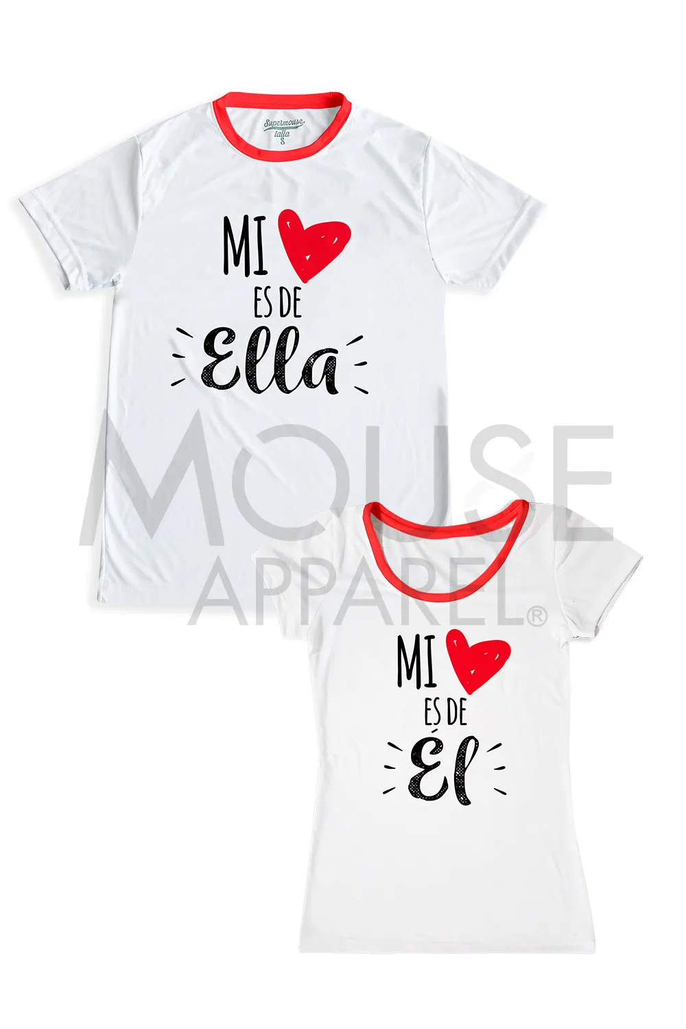 Playeras de pareja. Mi corazón