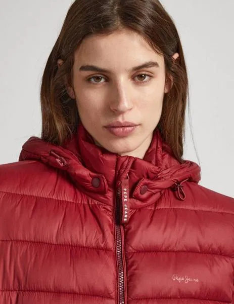 Plumífero granate acolchado Maddie de PEPE JEANS