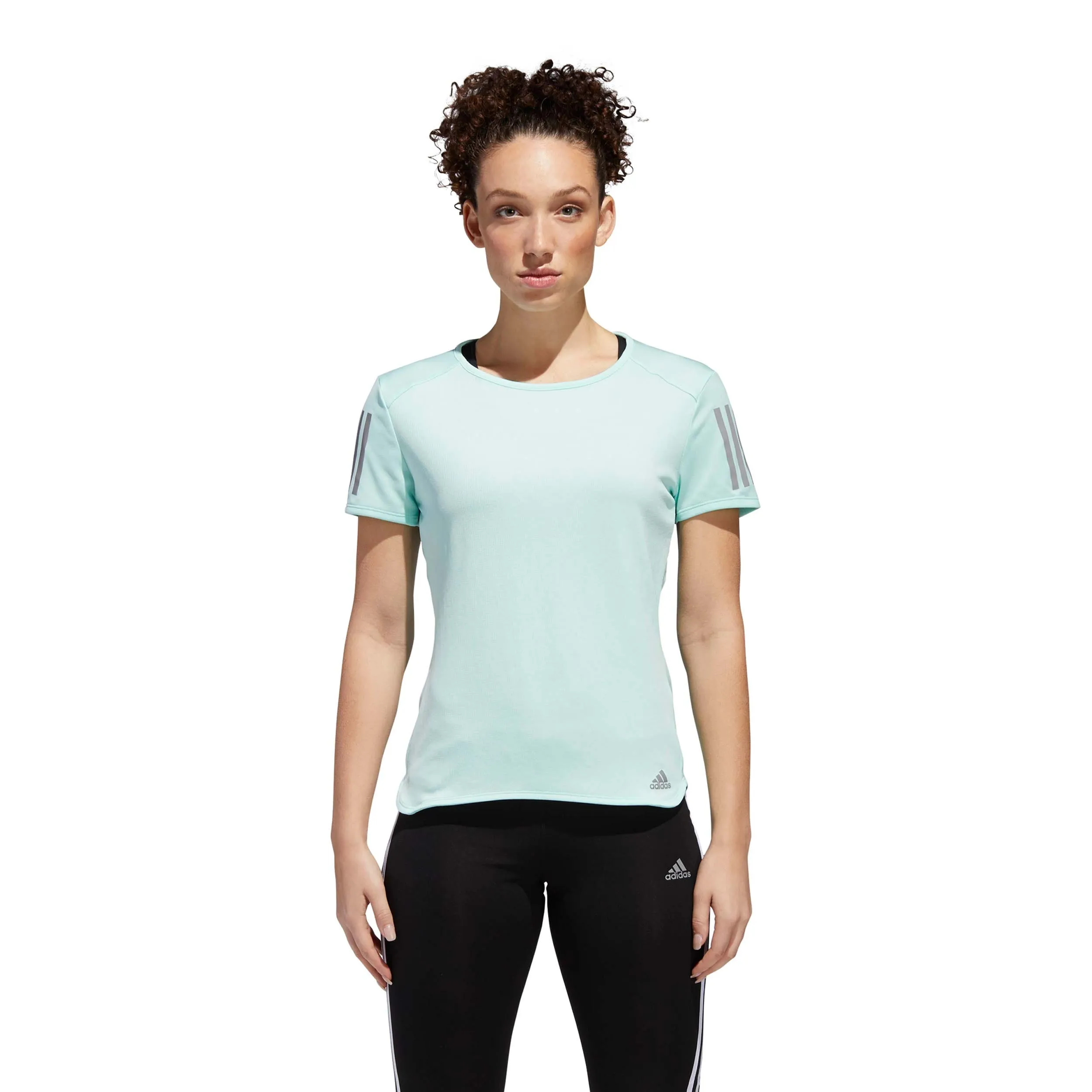 Polera Running Mujer Adidas Response Celeste