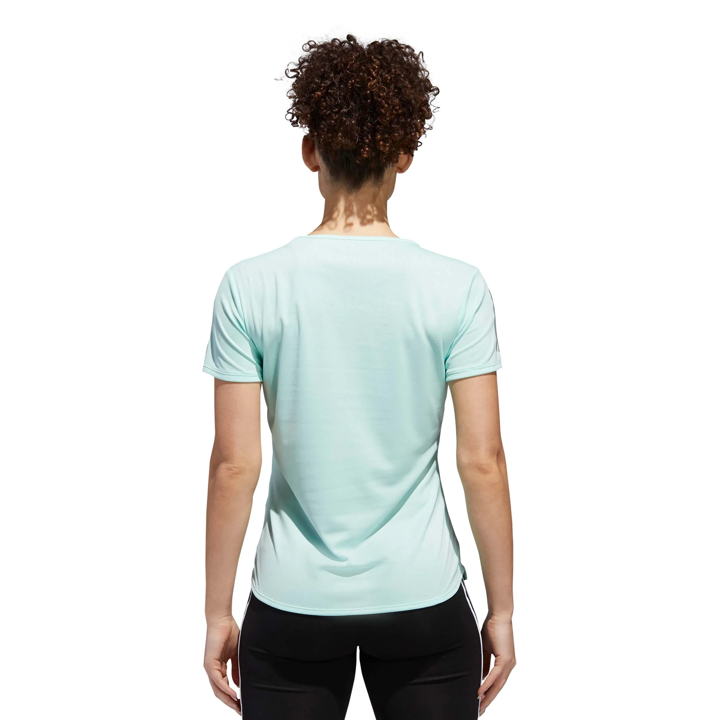 Polera Running Mujer Adidas Response Celeste