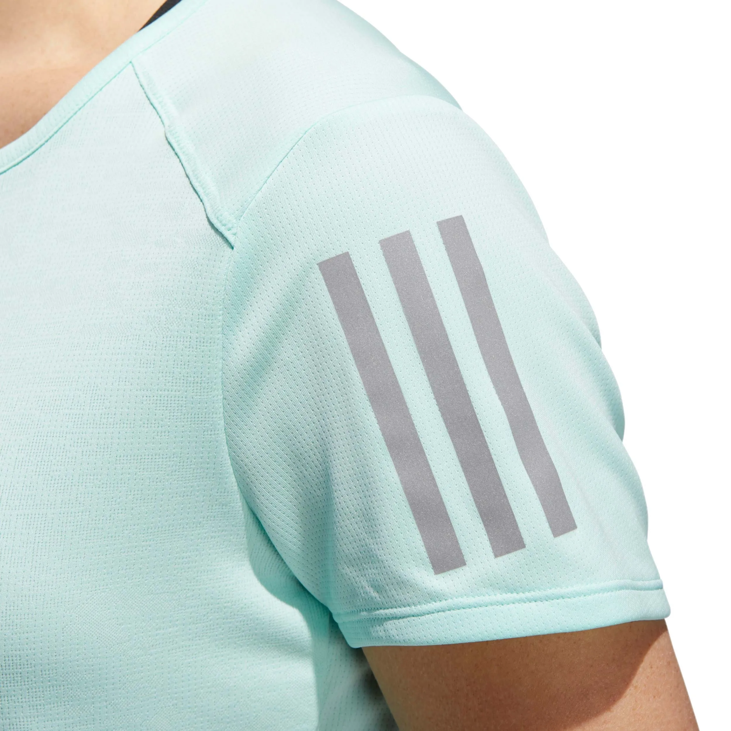 Polera Running Mujer Adidas Response Celeste