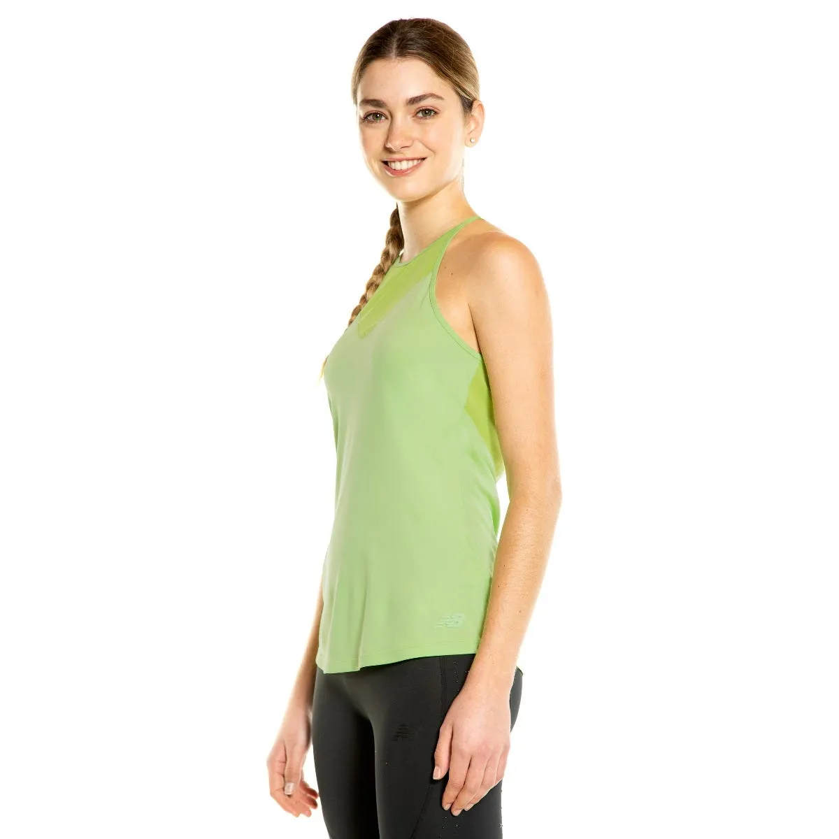 Polera Running Mujer New Balance Tank Verde