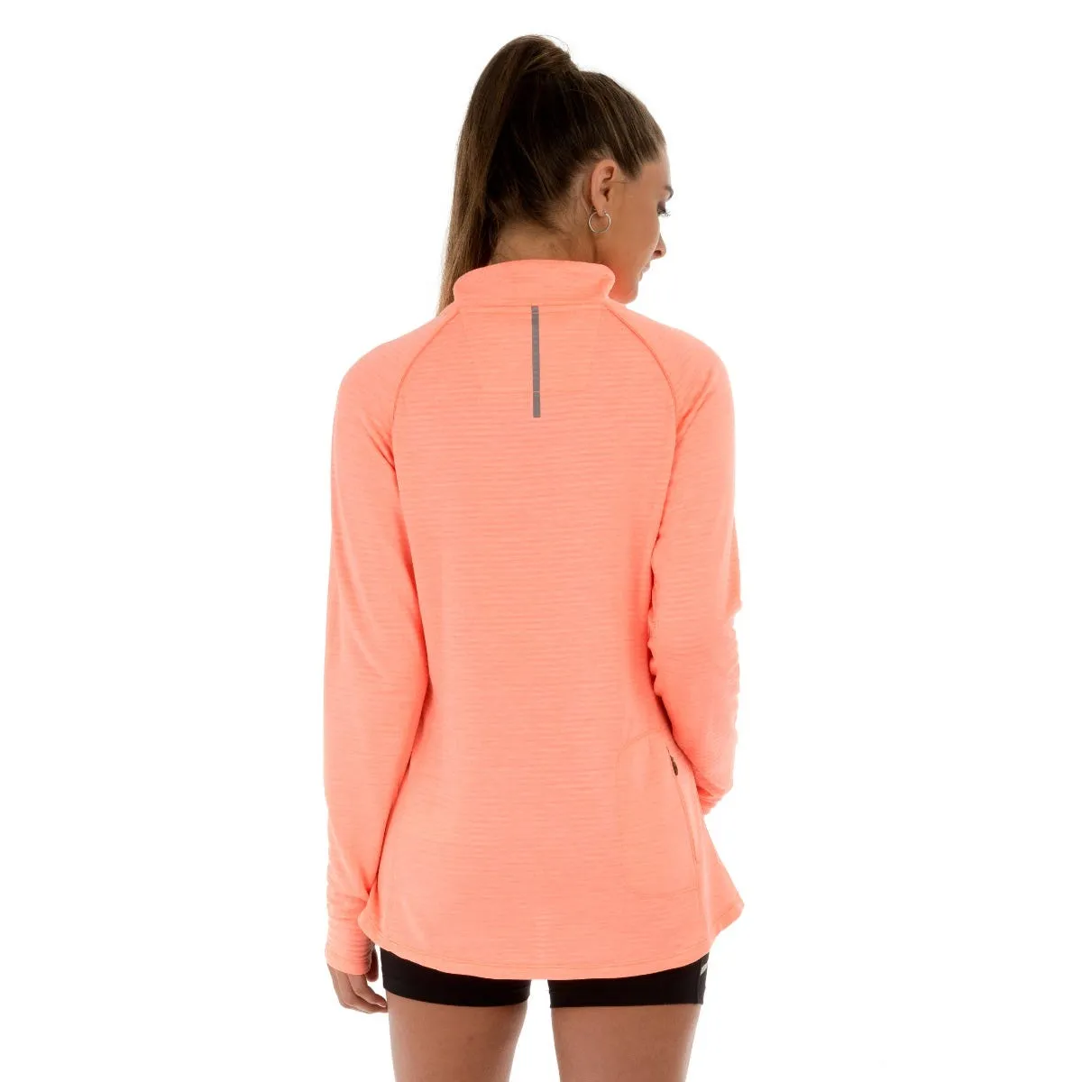  Polerón Running Mujer New Balance Quarter Zip Naranjo