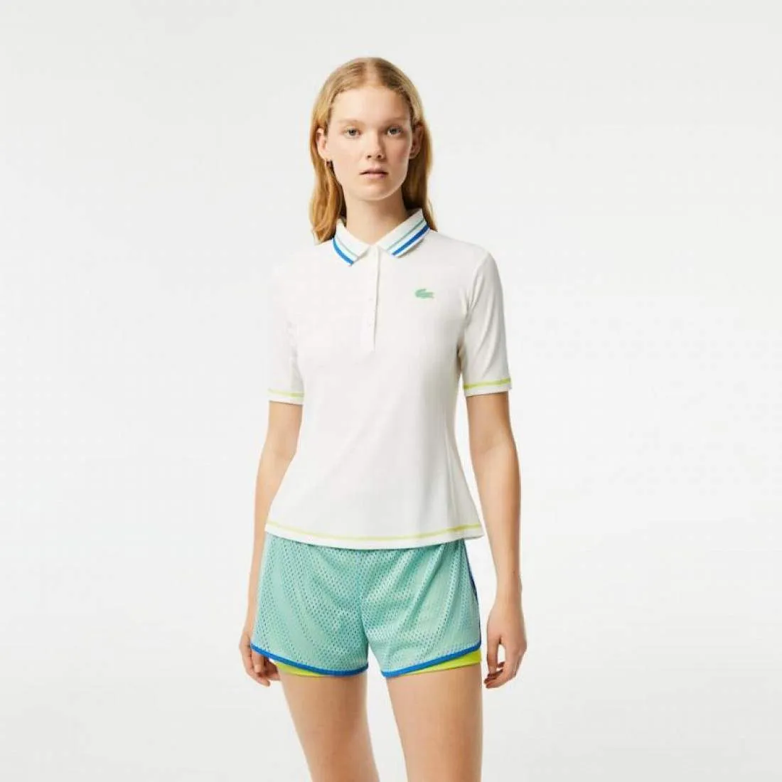 Polo Lacoste Ultra Dry Blanco Mujer | LACOSTE