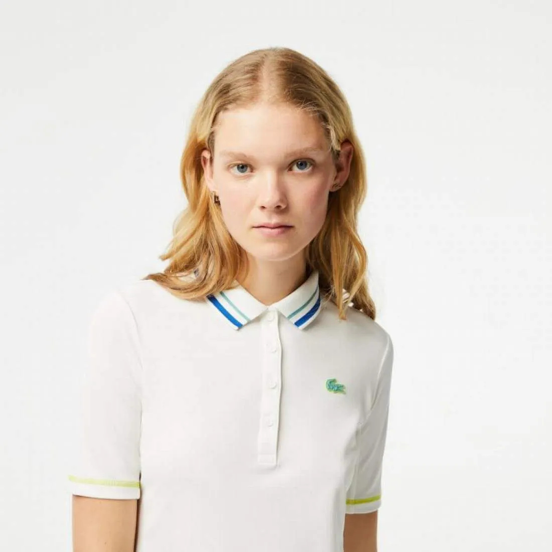 Polo Lacoste Ultra Dry Blanco Mujer | LACOSTE