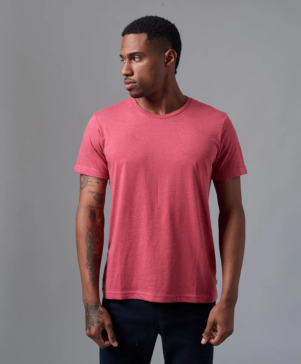 POLO MANGA CORTA JERSEY CUELLO REDONDO BASICO ROJO PV25