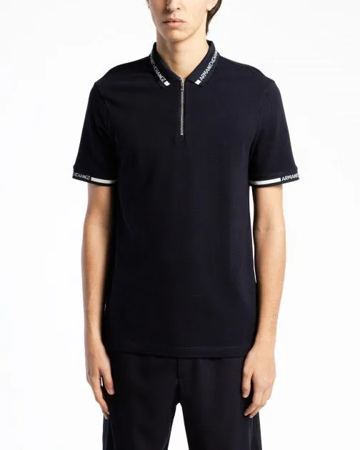 Polo piquet Armani Exchange 3DZFLH Azul