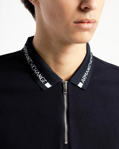 Polo piquet Armani Exchange 3DZFLH Azul