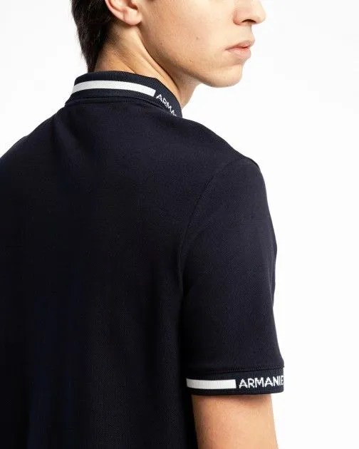 Polo piquet Armani Exchange 3DZFLH Azul
