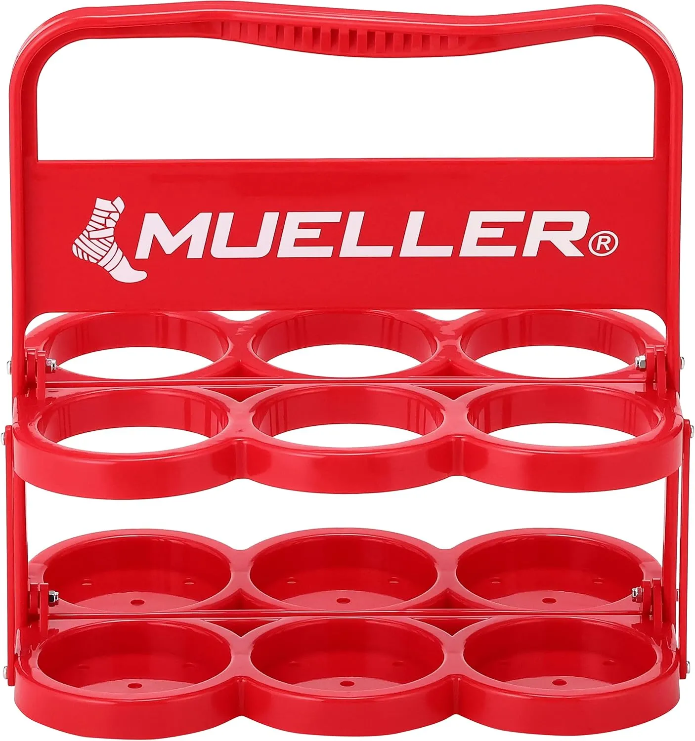 Porta Botella De Plástico Para 6 Pzs Plegable Mueller Roja
