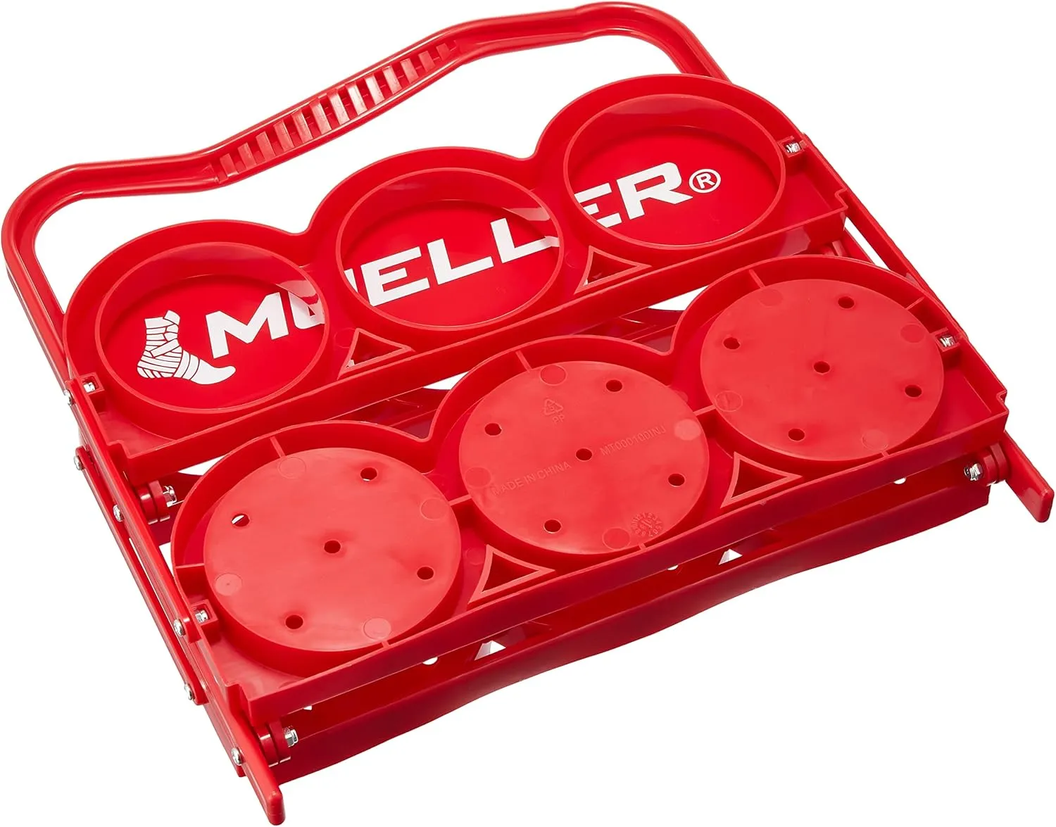 Porta Botella De Plástico Para 6 Pzs Plegable Mueller Roja