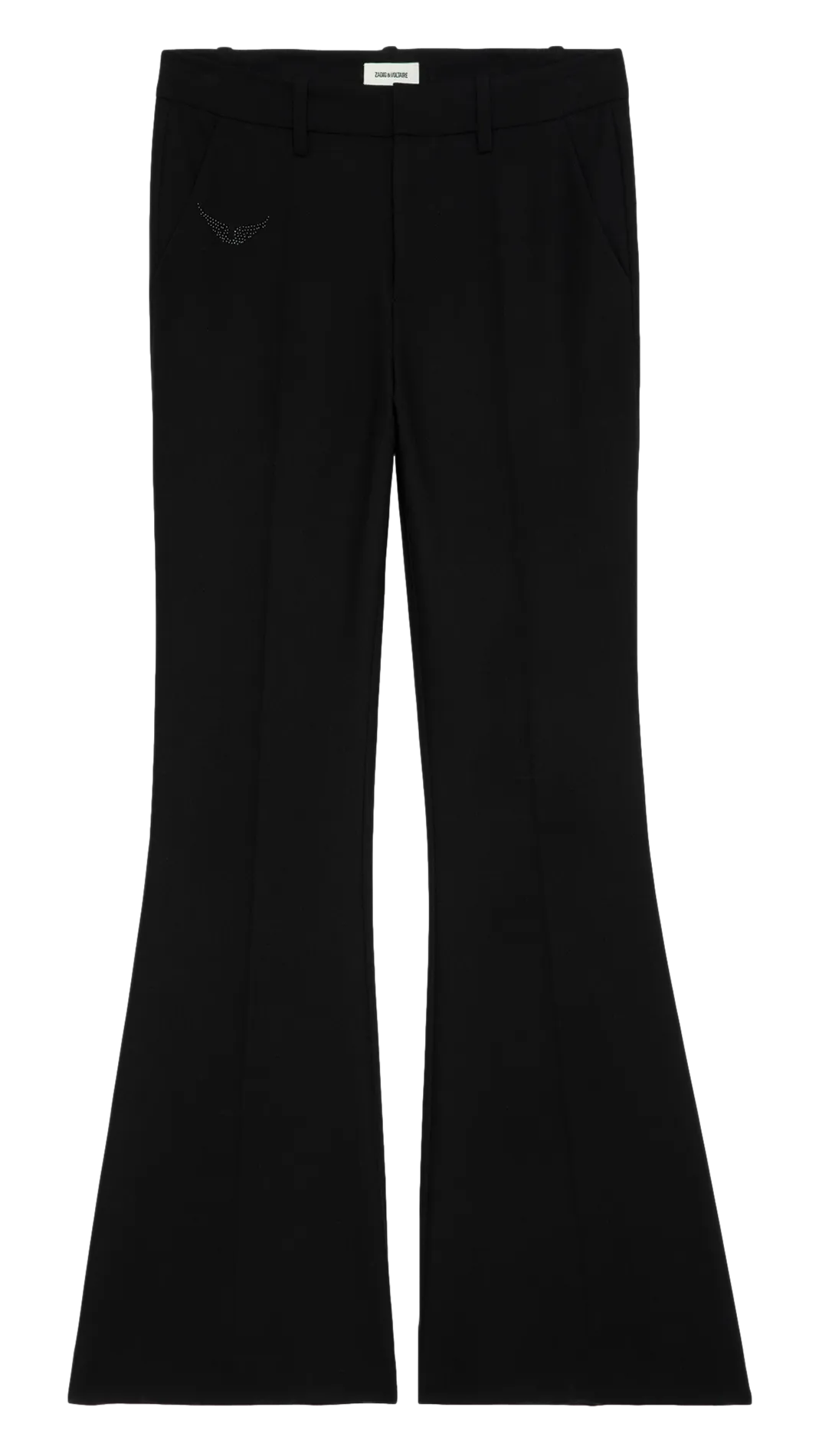 PREVY  PANTALóN RECTO DE FIBRAS RECICLADAS MEZCLADAS EN NEGRO