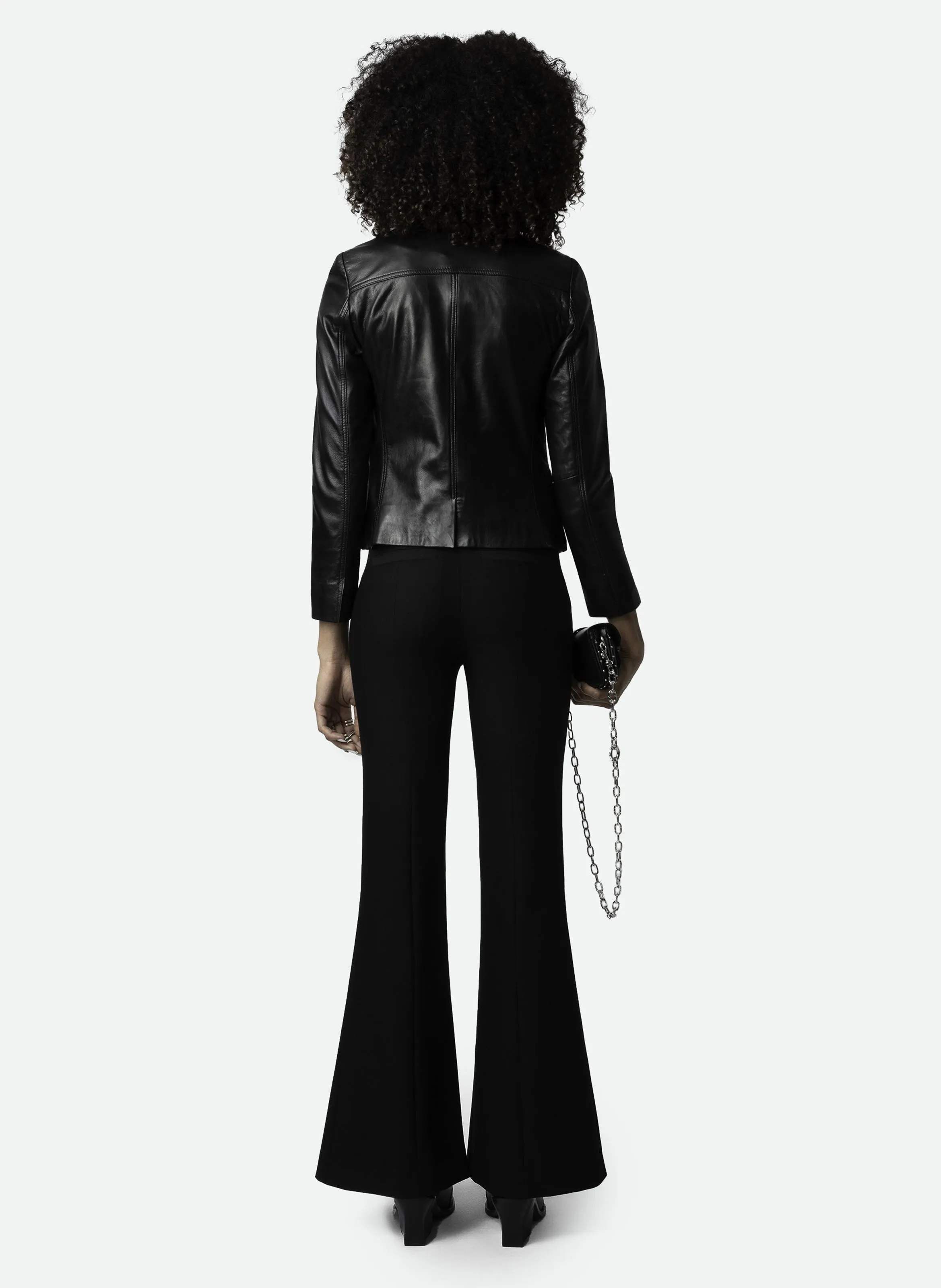 PREVY  PANTALóN RECTO DE FIBRAS RECICLADAS MEZCLADAS EN NEGRO