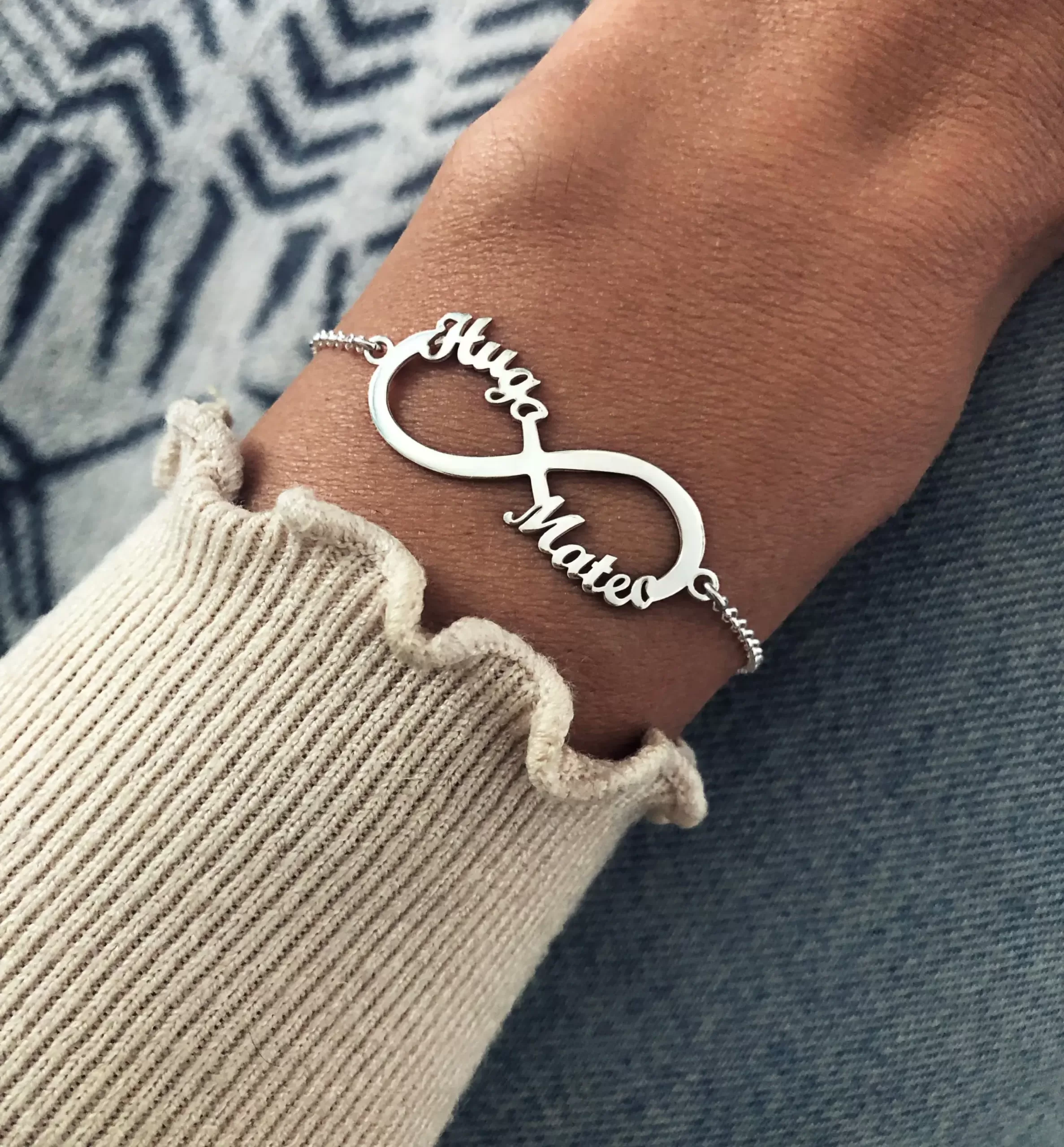 Pulsera Infinito Plata Personalizada
