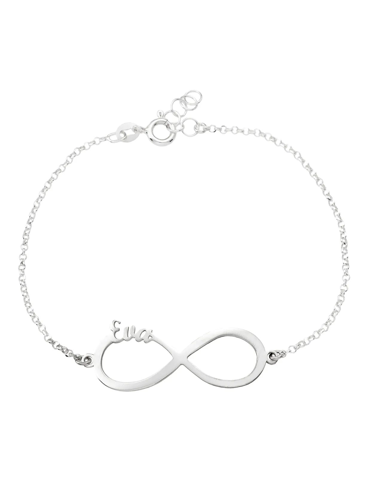 Pulsera Infinito Plata Personalizada