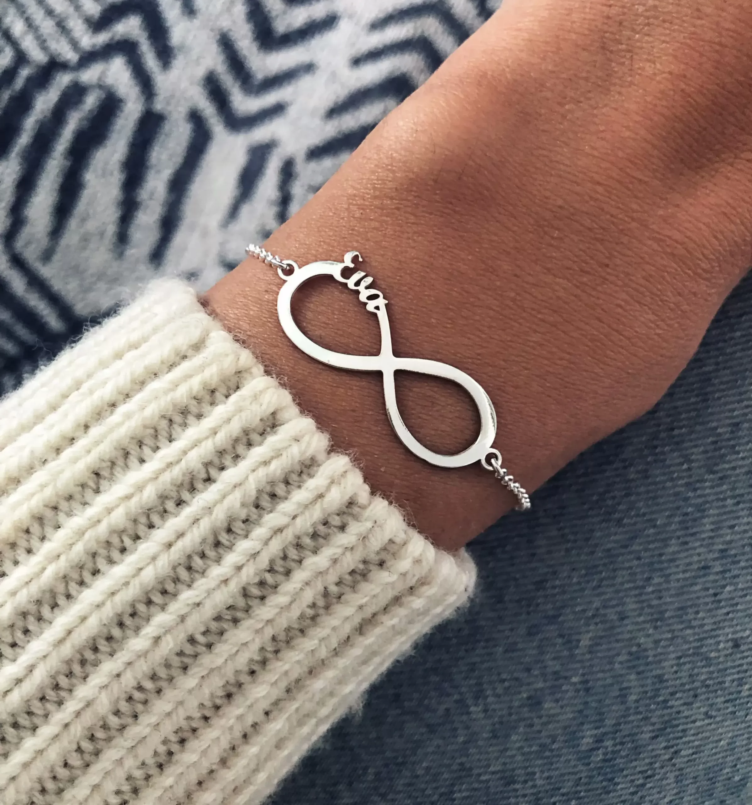 Pulsera Infinito Plata Personalizada