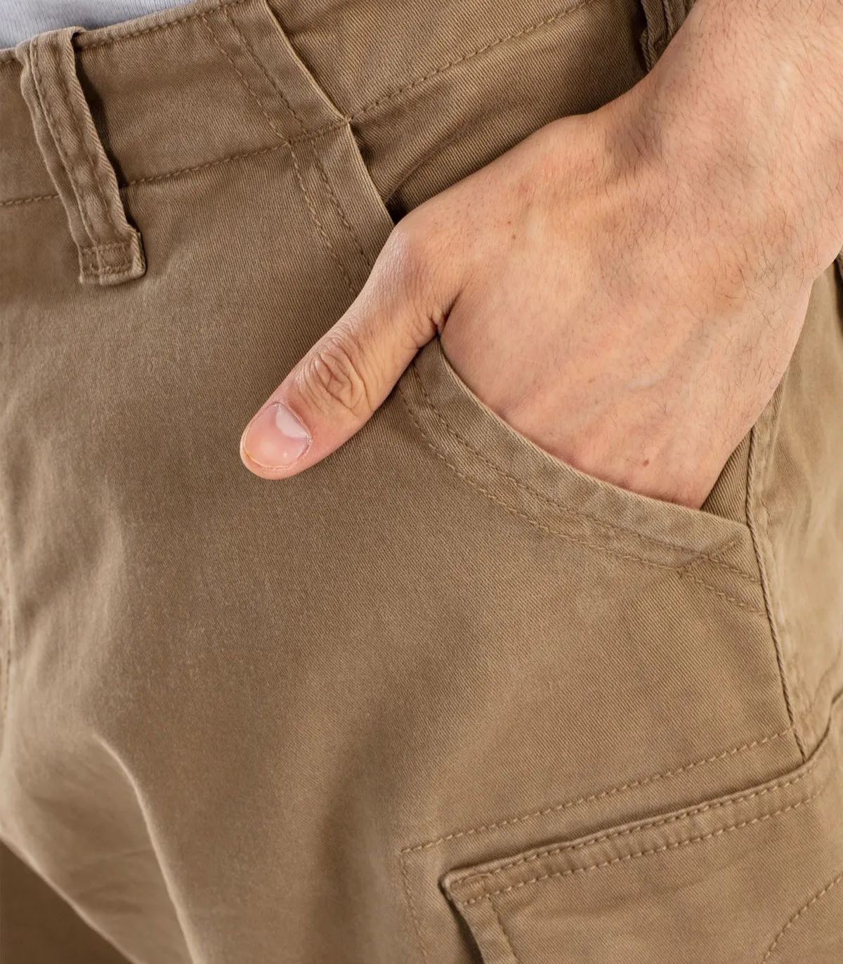 REELL  PANTALON PARA HOMBRE BEIGE  CITY CARGO SHORT ST