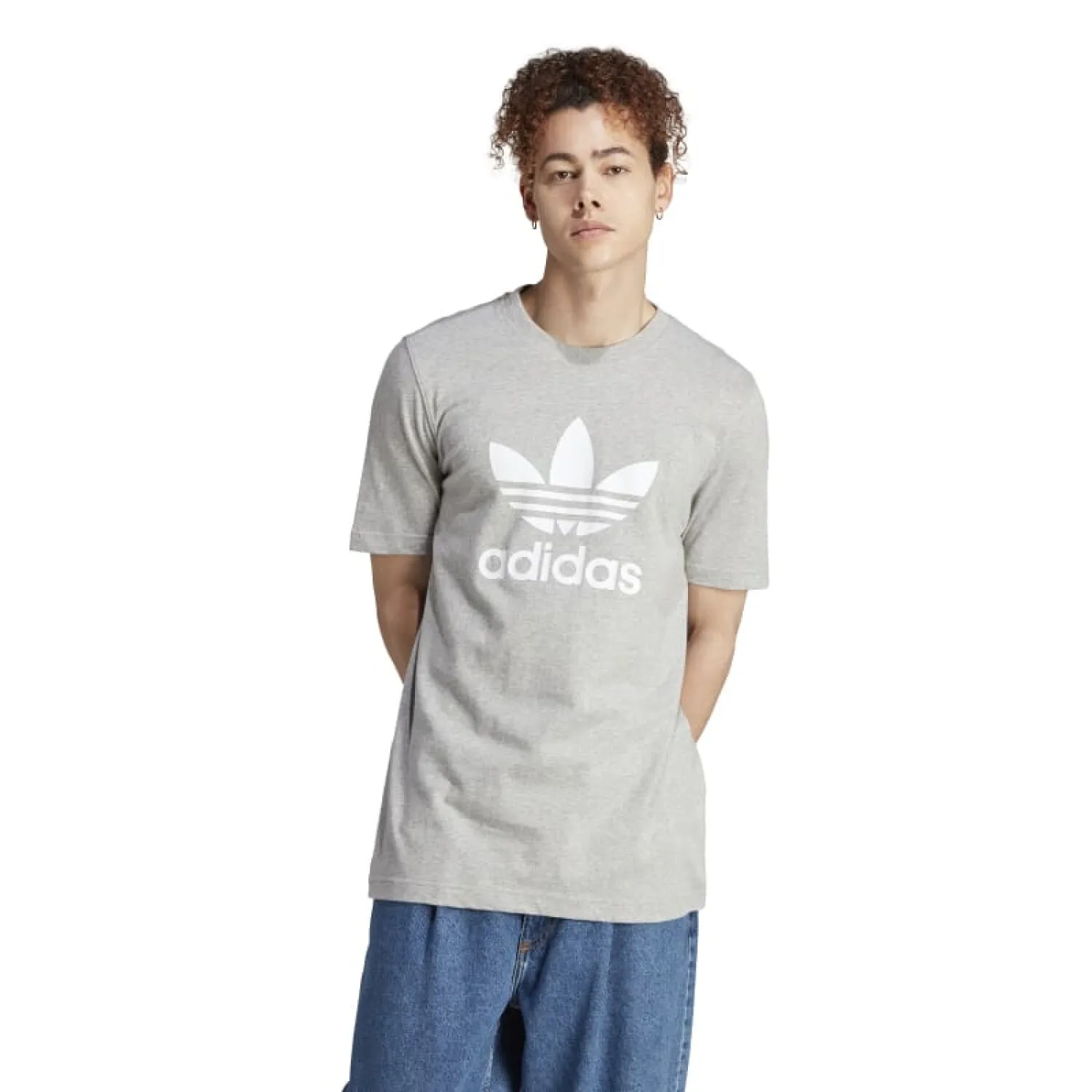 REMERA ADIDAS TREFOIL  GRIS