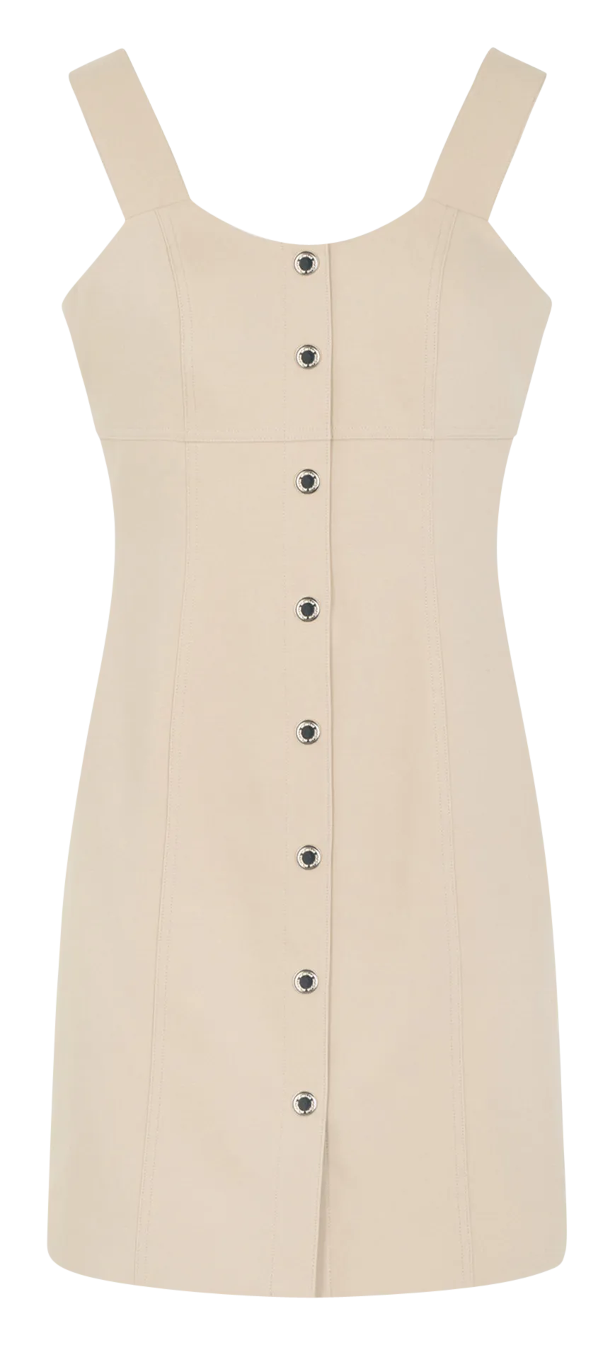 RPIMA  VESTIDO CORTO DE ALGODóN MEZCLADO EN BEIGE